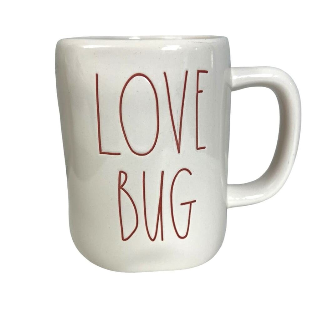 Rae Dunn Artisan Collection Love Bug Mug Pink Interior Valentine’s Day Love Flaw
